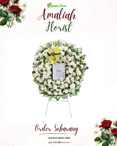 Krans Bunga Duka Cita di Gunungendut